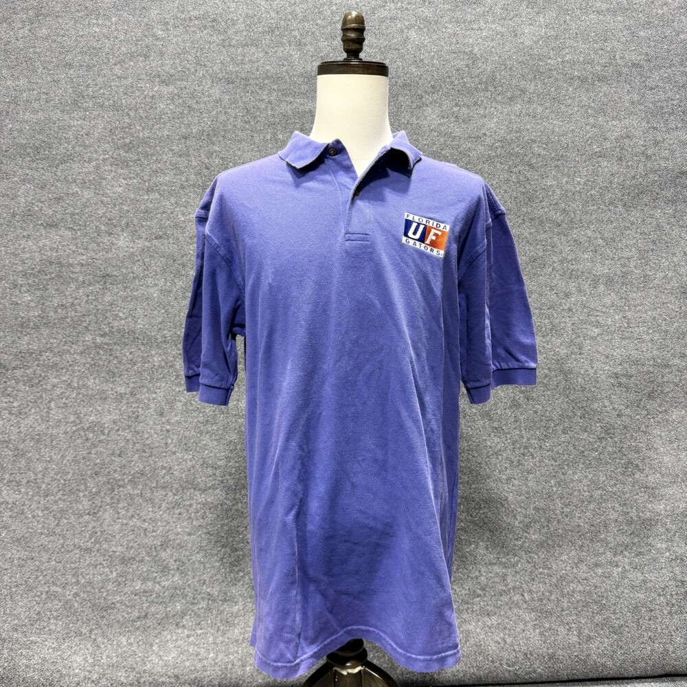Vintage 90s B Resort Florida Gators UF Polo Shirt Mens L Blue NCAA Cotton